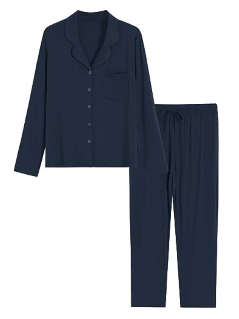 Petite Women's Pajama Set Viscose Long Sleeve Shirt & Pants Sleepwear